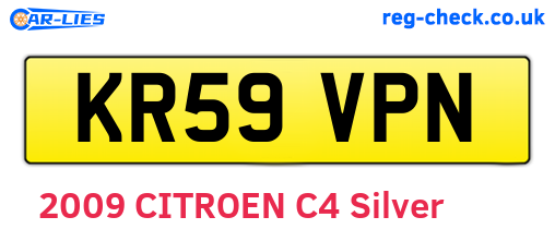 KR59VPN are the vehicle registration plates.