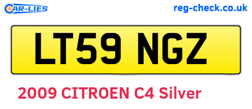 LT59NGZ are the vehicle registration plates.