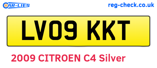 LV09KKT are the vehicle registration plates.