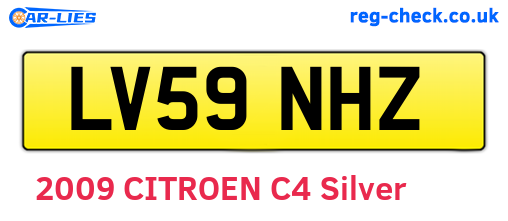 LV59NHZ are the vehicle registration plates.
