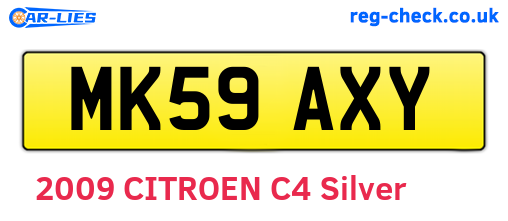 MK59AXY are the vehicle registration plates.