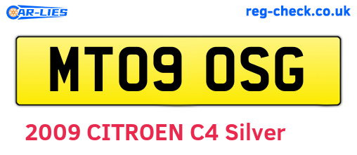 MT09OSG are the vehicle registration plates.