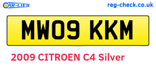 MW09KKM are the vehicle registration plates.
