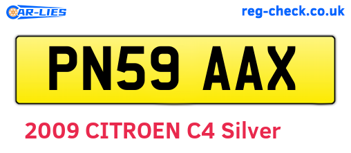 PN59AAX are the vehicle registration plates.