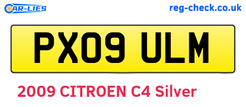 PX09ULM are the vehicle registration plates.