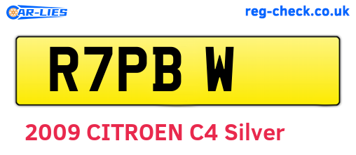 R7PBW are the vehicle registration plates.