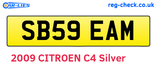 SB59EAM are the vehicle registration plates.