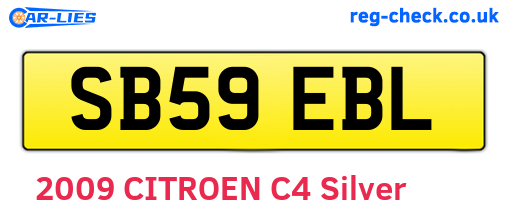 SB59EBL are the vehicle registration plates.