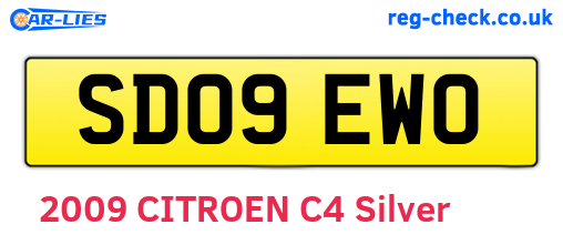 SD09EWO are the vehicle registration plates.