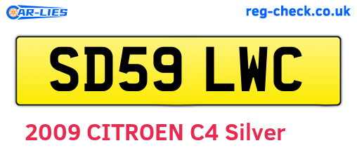 SD59LWC are the vehicle registration plates.