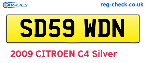 SD59WDN are the vehicle registration plates.