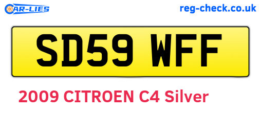 SD59WFF are the vehicle registration plates.
