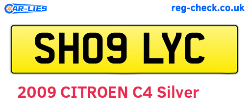 SH09LYC are the vehicle registration plates.