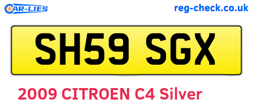 SH59SGX are the vehicle registration plates.