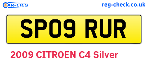 SP09RUR are the vehicle registration plates.