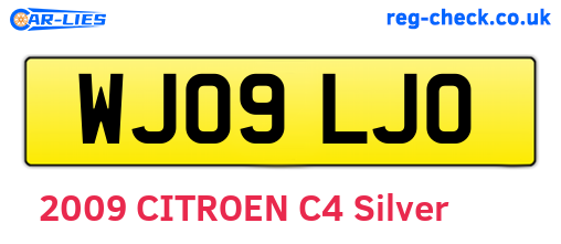 WJ09LJO are the vehicle registration plates.