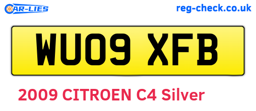 WU09XFB are the vehicle registration plates.