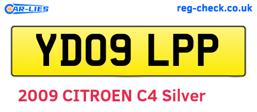 YD09LPP are the vehicle registration plates.