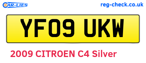 YF09UKW are the vehicle registration plates.