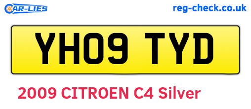 YH09TYD are the vehicle registration plates.