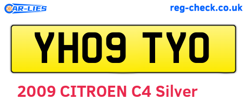 YH09TYO are the vehicle registration plates.