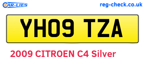 YH09TZA are the vehicle registration plates.