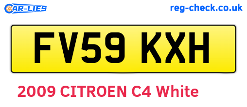 FV59KXH are the vehicle registration plates.