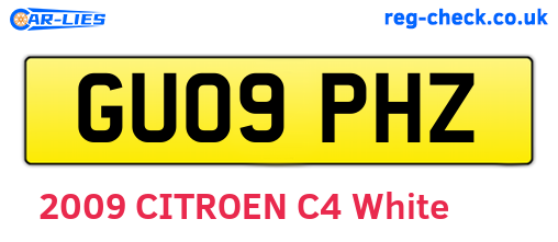GU09PHZ are the vehicle registration plates.