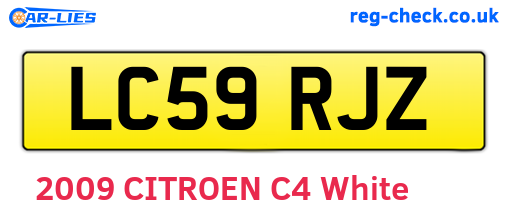 LC59RJZ are the vehicle registration plates.