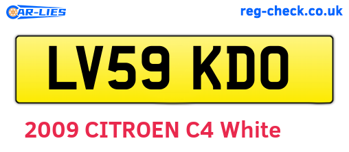 LV59KDO are the vehicle registration plates.