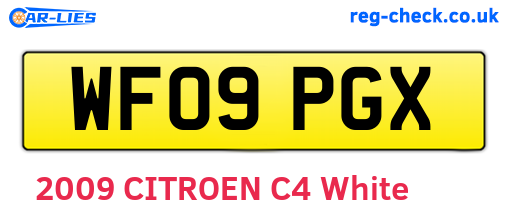 WF09PGX are the vehicle registration plates.