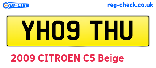YH09THU are the vehicle registration plates.
