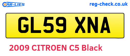 GL59XNA are the vehicle registration plates.