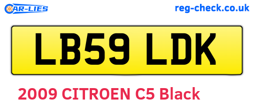 LB59LDK are the vehicle registration plates.