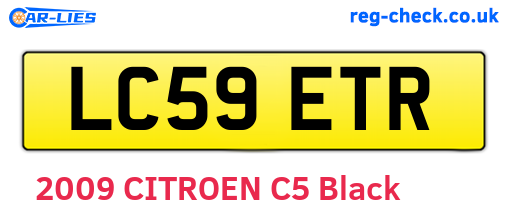 LC59ETR are the vehicle registration plates.