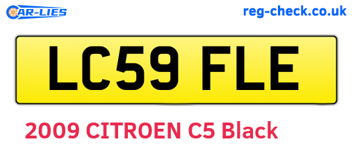 LC59FLE are the vehicle registration plates.