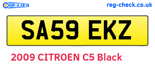 SA59EKZ are the vehicle registration plates.