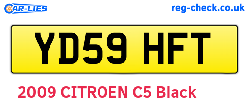 YD59HFT are the vehicle registration plates.