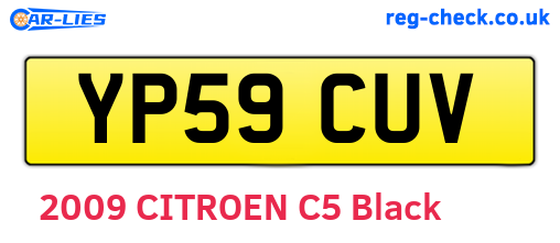 YP59CUV are the vehicle registration plates.