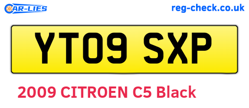 YT09SXP are the vehicle registration plates.
