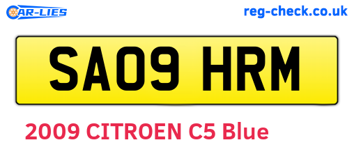 SA09HRM are the vehicle registration plates.