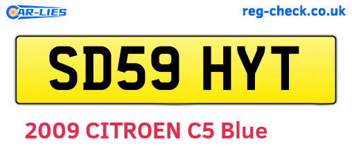 SD59HYT are the vehicle registration plates.