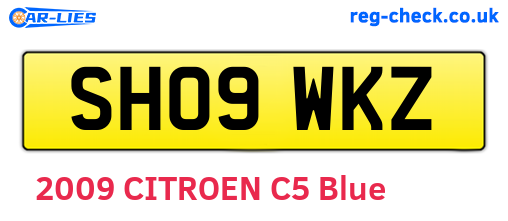 SH09WKZ are the vehicle registration plates.