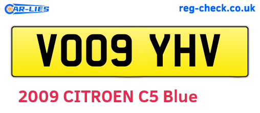 VO09YHV are the vehicle registration plates.