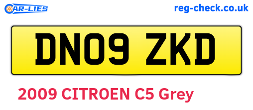DN09ZKD are the vehicle registration plates.