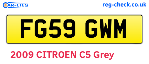 FG59GWM are the vehicle registration plates.