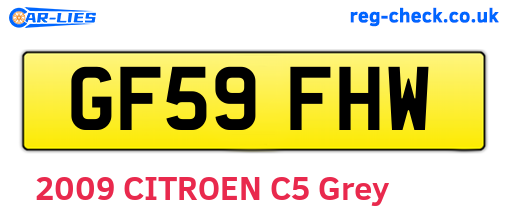 GF59FHW are the vehicle registration plates.