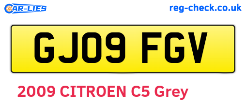 GJ09FGV are the vehicle registration plates.