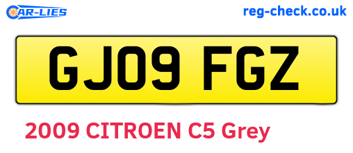GJ09FGZ are the vehicle registration plates.