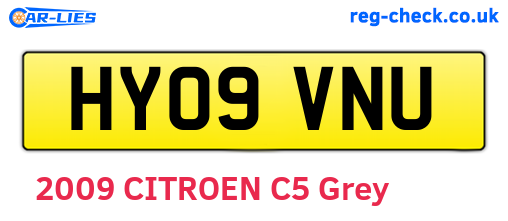 HY09VNU are the vehicle registration plates.